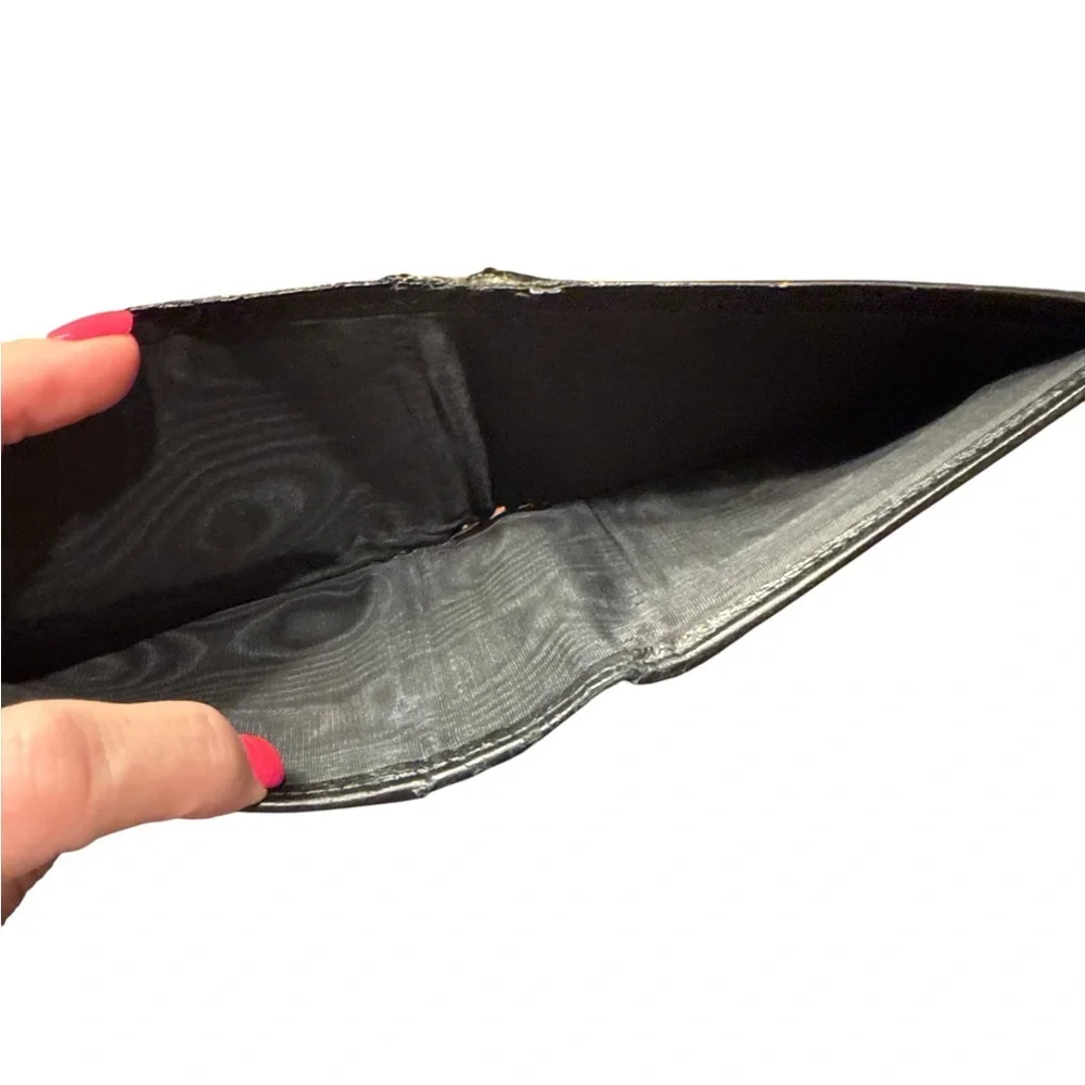 Gucci Black Embossed GG Leather Money Clip